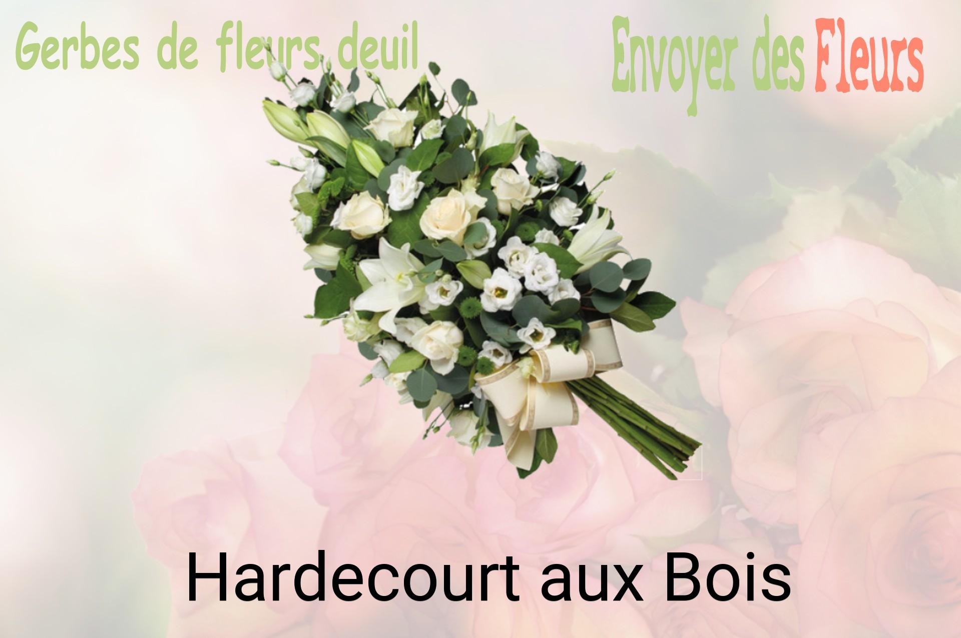 Gerbe de fleurs de deuil livrée à Hardecourt-aux-Bois